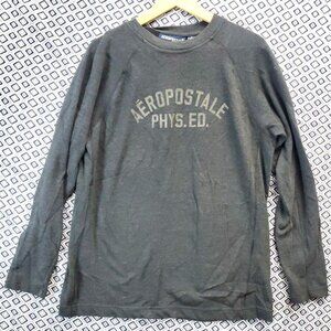 Aeropostale Phys. ED. Thick Long Sleeve Gray Shirt Vintage Men's Size M